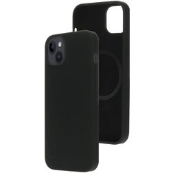 Mobiparts iPhone 14 Plus Siliconen MagSafe Hoesje Backcover - Zwart