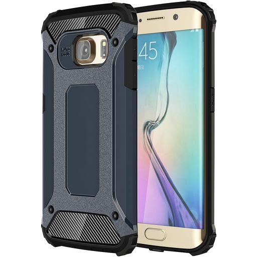 Mobigear Outdoor Samsung Galaxy S6 Edge Hoesje Hardcase Backcover Shockproof - Donkerblauw