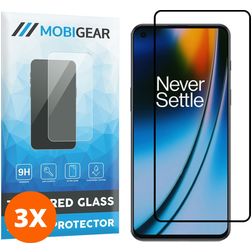 Mobigear Premium OnePlus Nord 2 Glazen Screenprotector - Case Friendly - Zwart (3-Pack)