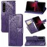 Mobigear Butterfly Sony Xperia 1 III Hoesje Bookcase Portemonnee - Paars