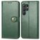 Mobigear Snap Button Samsung Galaxy S25 Hoesje Bookcase Portemonnee - Groen