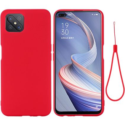 Mobigear Rubber Touch OPPO Reno 4 Z 5G Siliconen Hoesje Backcover - Rood