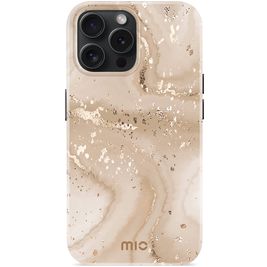 MIO iPhone 15 Pro MagSafe Hoesje Hardcase Backcover - Gold Marble