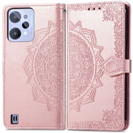 Mobigear Mandala Realme C31 Hoesje Bookcase Portemonnee - Roségoud