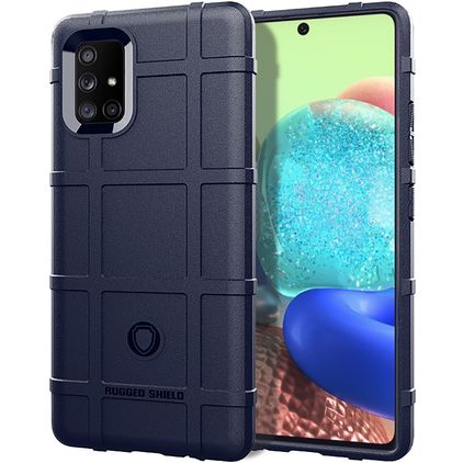 Mobigear Rugged Shield Samsung Galaxy M51 Hoesje Flexibel TPU Backcover Shockproof - Blauw