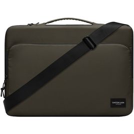 Gaston Luga Däsh Cushioned Briefcase Laptop Aktetas 16 inch Laptoptas + Handvat - Olijfgroen