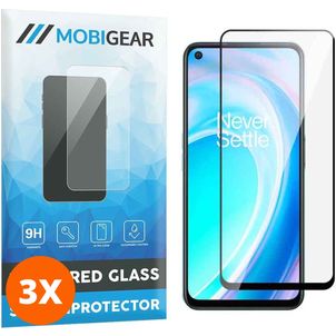 Mobigear Premium OnePlus Nord CE 2 Lite 5G Glazen Screenprotector - Case Friendly - Zwart (3-Pack)