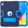 Mobigear ShieldStand iPad 10 (2022) Hoes Hard Kunststof,Siliconen Backcover + Standaard - Blauw / Marineblauw