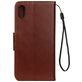 Mobigear Flowers iPhone XS Max Hoesje Bookcase Portemonnee - Bruin