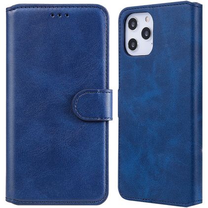 Mobigear Wallet iPhone 12 Pro Max Hoesje Bookcase Portemonnee - Blauw