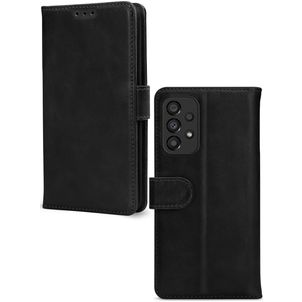 Mobilize Wallet Samsung Galaxy A33 Hoesje Echt Leer Bookcase Portemonnee - Zwart