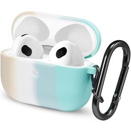 Mobigear Colors Apple AirPods 3 Hoesje Flexibel Siliconen - Wit / Groen