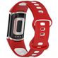 Mobigear Sport Dual Siliconen Fitbit Charge 5 Bandje Druksluiting - Wit / Rood