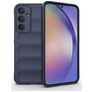Mobigear Bumpy Samsung Galaxy A35 Hoesje Flexibel TPU Backcover - Donkerblauw