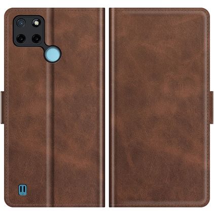 Mobigear Slim Magnet Realme C25Y Hoesje Bookcase Portemonnee - Bruin