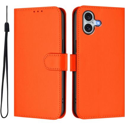 Mobigear Urban Wallet iPhone 16 Plus Hoesje Bookcase Portemonnee - Oranje