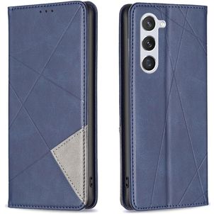 Mobigear Rhombus Slim Samsung Galaxy S25 Hoesje Bookcase - Blauw