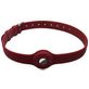 Mobigear Apple AirTag Hoesje Flexibel Siliconen Halsband - 23.5 - 47.5 cm - Bordeaux Rood