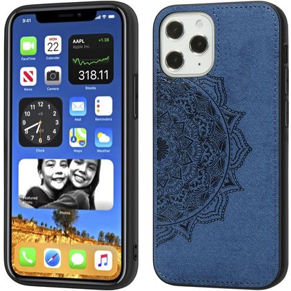 Mobigear Mandala iPhone 12 Pro Max Hoesje Hardcase Backcover - Blauw