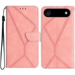 Mobigear Stitch iPhone Air Hoesje Bookcase Portemonnee - Roze