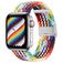 Mobigear Braided Nylon Apple Watch Bandje Klemsluiting - 42/41/40/38 mm - Rainbow