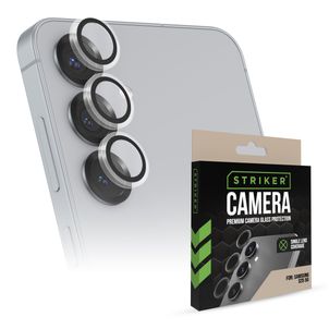 Striker Single Lens Samsung Galaxy S25 Glazen Camera Lens Protector - Case Friendly - Zwart