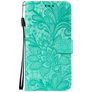 Mobigear Flowers Samsung Galaxy Note 10 Lite Hoesje Bookcase Portemonnee - Turquoise