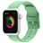 Mobigear Dashed Siliconen Apple Watch Bandje Gespsluiting - 42/41/40/38 mm - Pastelgroen