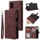 Mobigear Zipper Samsung Galaxy A51 Hoesje Bookcase Portemonnee - Bruin