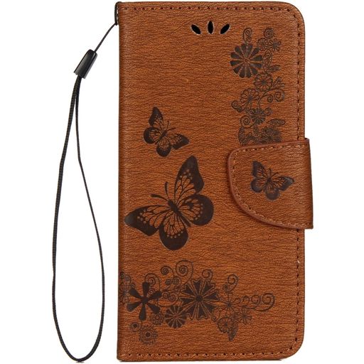 Mobigear Butterfly iPhone XS Hoesje Bookcase Portemonnee - Bruin