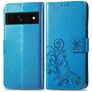 Mobigear Clover Google Pixel 7 Pro Hoesje Bookcase Portemonnee - Blauw