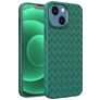 Mobigear Woven iPhone 14 Plus Hoesje Flexibel TPU Backcover - Groen
