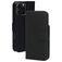 Mobiparts iPhone 16 Pro Max MagSafe Hoesje Echt Leer Uitneembare 2in1 Bookcase Portemonnee - Zwart