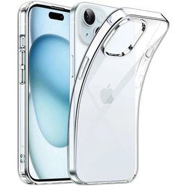 Mobigear Basics Doorzichtig iPhone 15 Plus Hoesje Flexibel TPU Backcover - Transparant