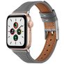 Mobigear Napoli Leren Apple Watch Bandje Gespsluiting - 49/46/45/44 mm - Grijs