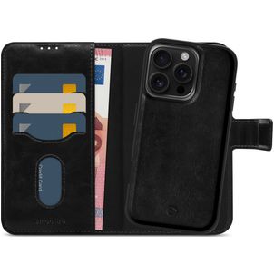 Mobilize MagSafe Gelly Wallet iPhone 16 Pro MagSafe Hoesje Uitneembare 2in1 Bookcase Portemonnee - Zwart