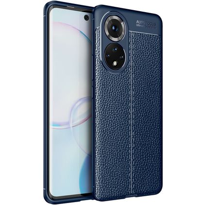 Mobigear Luxury HONOR 50 Hoesje Flexibel TPU Backcover - Blauw
