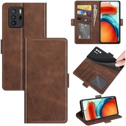 Mobigear Slim Magnet POCO X3 GT Hoesje Bookcase Portemonnee - Bruin