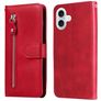 Mobigear Zipper iPhone 17 Hoesje Bookcase Portemonnee - Rood