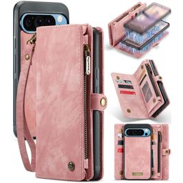 CaseMe 008 Google Pixel 9 Pro XL Hoesje Uitneembare 2in1 Bookcase Portemonnee - Roze
