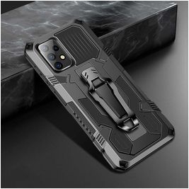 Mobigear Armor Stand Samsung Galaxy A52 Hoesje Hardcase Backcover Shockproof met Standaard - Zwart