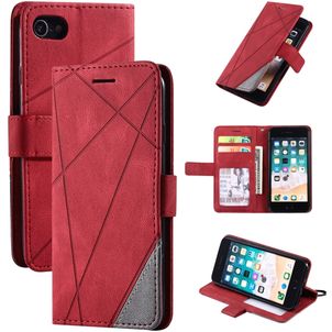 Mobigear Rhombus iPhone 8 Hoesje Bookcase Portemonnee - Rood