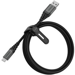 OtterBox Nylon Braided USB-A naar USB-C Kabel 2 m - Zwart
