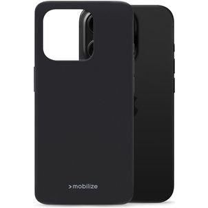 Mobilize Rubber Gelly iPhone 16 Pro Hoesje Flexibel TPU Backcover - Zwart