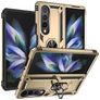 Mobigear Armor Ring Samsung Galaxy Z Fold 4 Hoesje Hardcase Backcover Shockproof met Ringhouder - Goud