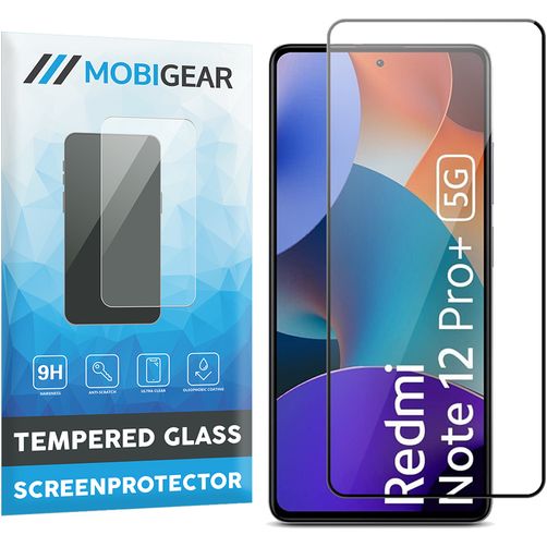 Mobigear Premium Xiaomi Redmi Note 12 Pro Plus Glazen Screenprotector - Case Friendly - Zwart