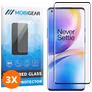 Mobigear Curved OnePlus 8 Pro Glazen Screenprotector - Case Friendly - Zwart (3-Pack)