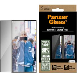 PanzerGlass Ultra-Wide Fit Samsung Galaxy S25 Ultra Glazen Screenprotector Privacy - Case Friendly - Zwart