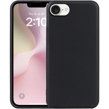 Mobigear Basics iPhone 17e Hoesje Flexibel TPU Backcover - Zwart