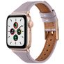Mobigear Napoli Leren Apple Watch Bandje Gespsluiting - 49/46/45/44 mm - Paars
